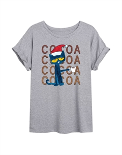 Размерная футболка с рисунком кота Пита для юниоров «Какао» Licensed character