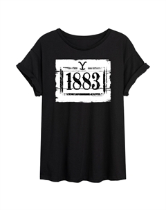 Детская струящаяся футболка с деревянным логотипом 1883, черный Licensed character