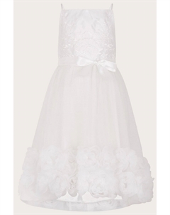 Кремовое платье Odette 3D с цветочным мотивом, бежевый Monsoon