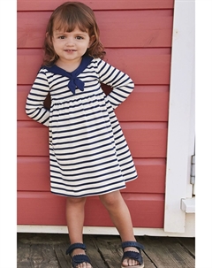 Темно-синее платье для девочек, бежевый Jojo maman bébé