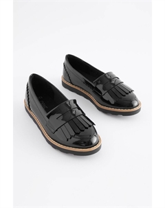 Школьные мокасины с бахромой, черный Next