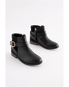 Кожаные ботильоны, черный Next