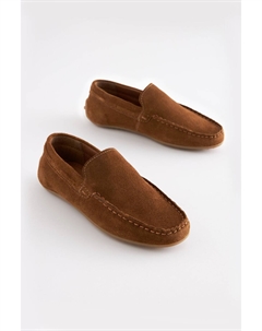 Замшевые лоферы, коричневый Next