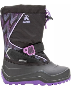 Детские зимние ботинки Snowfall 2, черный/фиолетовый Kamik