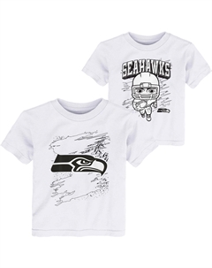 Набор из двух белых футболок с раскраской «Сиэтл Сихокс» для малышей Outerstuff