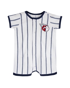 Белый/темно-синий джемпер с короткими рукавами для новорожденных Cleveland Guardians Power Hitter Outerstuff