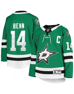 Молодежная майка Джейми Бенна Келли Грин Даллас Старз Домашняя премьер-игрока Outerstuff