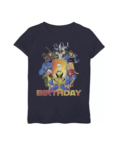 Футболка с рисунком на 8-й день рождения для девочек 7–16 лет, групповая фотография X-Men Marvel