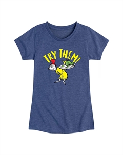 Футболка с рисунком «Зеленые яйца» для девочек 7–16 лет «Доктор Сьюз Try Them» Licensed character