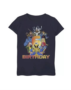 Футболка с рисунком на 6-й день рождения для девочек 7–16 лет, групповая фотография X-Men Marvel