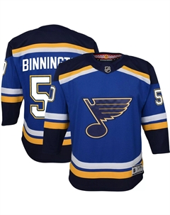 Молодежная майка Джордана Биннингтона Блю Сент-Луис Блюз Домашняя премьер-игрока Outerstuff