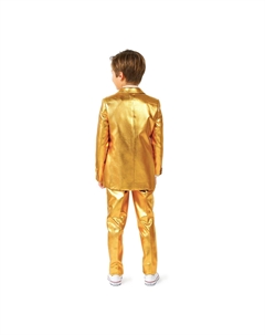 Комплект Groovy Gold Metallic для вечеринок: куртка, брюки и галстук для мальчиков 2–8 лет Opposuits