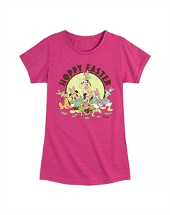 Футболка с изображением Пасхи Хоппи для девочек 7–16 лет Disney's Mickey Mouse, ярко-розовый Licensed character