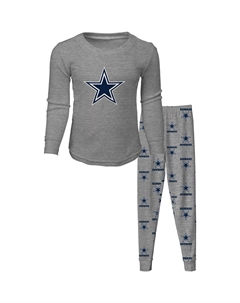 Комплект для сна с футболкой и брюками с длинными рукавами и брюками Dallas Cowboys для дошкольников Outerstuff