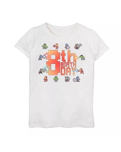 8-битная футболка с рисунком на 8-й день рождения для девочек 7–16 лет Avengers Marvel