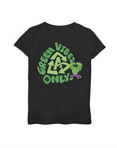 Зеленая футболка с графическим логотипом Hulk Vibes для девочек 7–16 лет Marvel