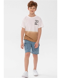 Футболка с принтом EMBROIDERY SHORT SLEEVE, цвет white stone Minoti