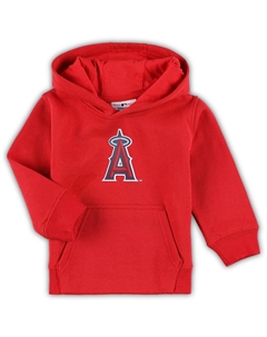 Красный флисовый пуловер с капюшоном с логотипом команды Los Angeles Angels для малышей Outerstuff