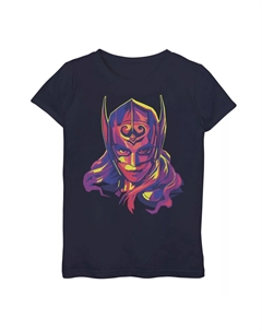 Женская футболка с портретом лица Тора для девочек 7–16 лет Marvel