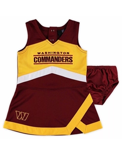 Бордовое платье-джемпер Washington Commanders Cheer Captain для девочек-младенцев и комплект шароваров Outerstuff