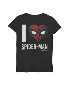 Футболка с рисунком «Человек-паук : No Way Home I Heart для девочек 7–16 лет» Marvel