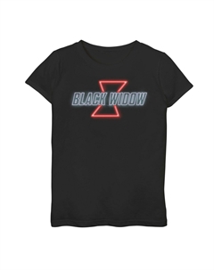 Футболка с неоновым логотипом Black Widow для девочек 7–16 лет Marvel