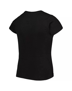 Молодежная черная футболка Pittsburgh Penguins с Микки Маусом Go Team Go для девочек Outerstuff