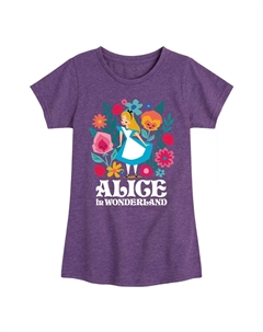 Футболка с цветочным рисунком для девочек 7–16 лет Disney's «Алиса в стране чудес», фиолетовый Licensed character