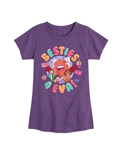 Футболка с рисунком Евы для девочек 7–16 лет Disney/Pixar's Turning Red Besties 4, фиолетовый Licensed character