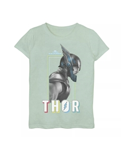 Футболка с изображением профиля и портрета Тора для девочек 7–16 лет Thor Ragnarok Marvel