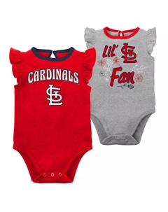 Комплект из двух боди Infant Red/Heather Grey St. Louis Cardinals Little Fan Outerstuff