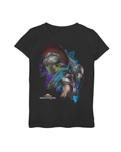 Футболка с графическим рисунком для девочек 7–16 лет Thor Ragnarok Hulk Side Profile Game Faces Marvel