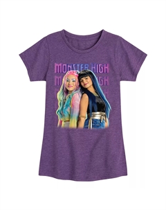 Футболка с рисунком «Школа Монстров: Фильм Лагуна и Клео» для девочек 7–16 лет, фиолетовый Licensed character