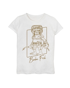 Футболка с рисунком «Звездные войны: Скайуокер. Восход» для девочек 7–16 лет Babu Frik, белый Star wars