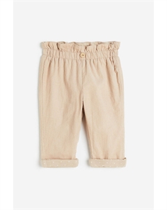 Вельветовые брюки на подкладке, бежевый H&m