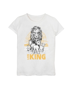 Футболка с изображением плаката и графическим рисунком Disney's «Король Лев» для девочек 7–16 лет, белый Licensed character
