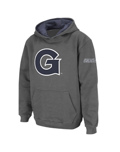 Темно-серый пуловер с капюшоном и большим логотипом Youth Stadium Athletic Georgetown Hoyas Unbranded