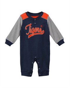 Темно-синий/серый джемпер с длинными рукавами для новорожденных и младенцев Detroit Tigers Scrimmage Outerstuff