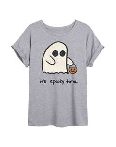 Струящаяся футболка «Its Spooky Time» для юниоров, серый Licensed character