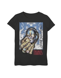 Футболка с плакатом и графическим изображением для девочек 7–16 лет Thanos Homage Marvel