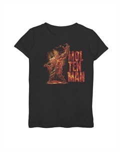 Футболка с рисунком Molten Man для девочек 7–16 лет Spider-Man вдали от дома Marvel