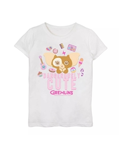 Футболка с опасными и милыми закусками для девочек 7–16 лет «Гремлины», белый Licensed character