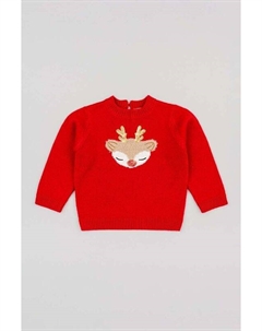 Детский свитер на молнии, красный Zippy