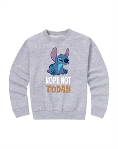 Флисовый пуловер с рисунком 's Lilo & Stitch Not Today, серый Disney