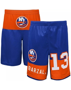 Молодежные шорты Mathew Barzal Royal New York Islanders Pandemonium с именем и номером Outerstuff