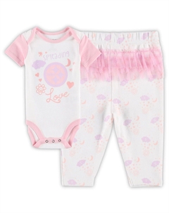 Белый комплект боди Pittsburgh Steelers Spreading Love для новорожденных и младенцев и леггинсов-пачек Outerstuff