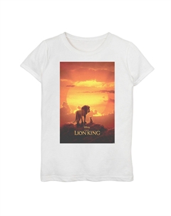 Футболка с постером к фильму «Король Лев» для девочек 7–16 лет Disney's Pride Rock, белый Licensed character