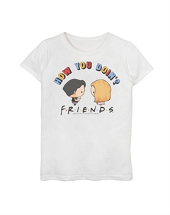 Футболка Friends Chibi Joey для девочек 7–16 лет с рисунком How You Doin', белый Licensed character