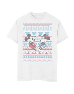 Рождественский свитер с рисунком и футболкой 's Микки Маус и Минни Маус для мальчиков 8–20 лет Disney