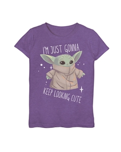 Симпатичная футболка с рисунком для девочек 7–16 лет «Звездные войны: Мандалорец, ребенок, известный как Малыш Йода, продолжай искать» Star wars